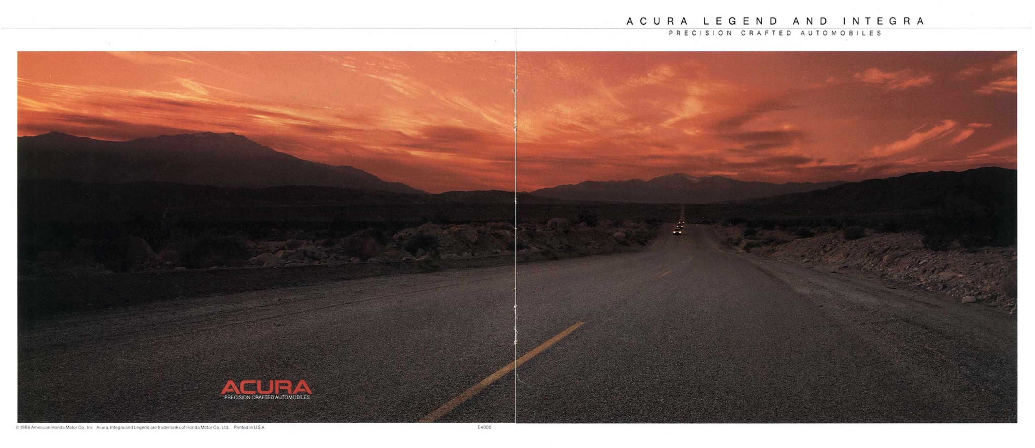 1986 Acura Legend & Integra  Brochure 16-01
