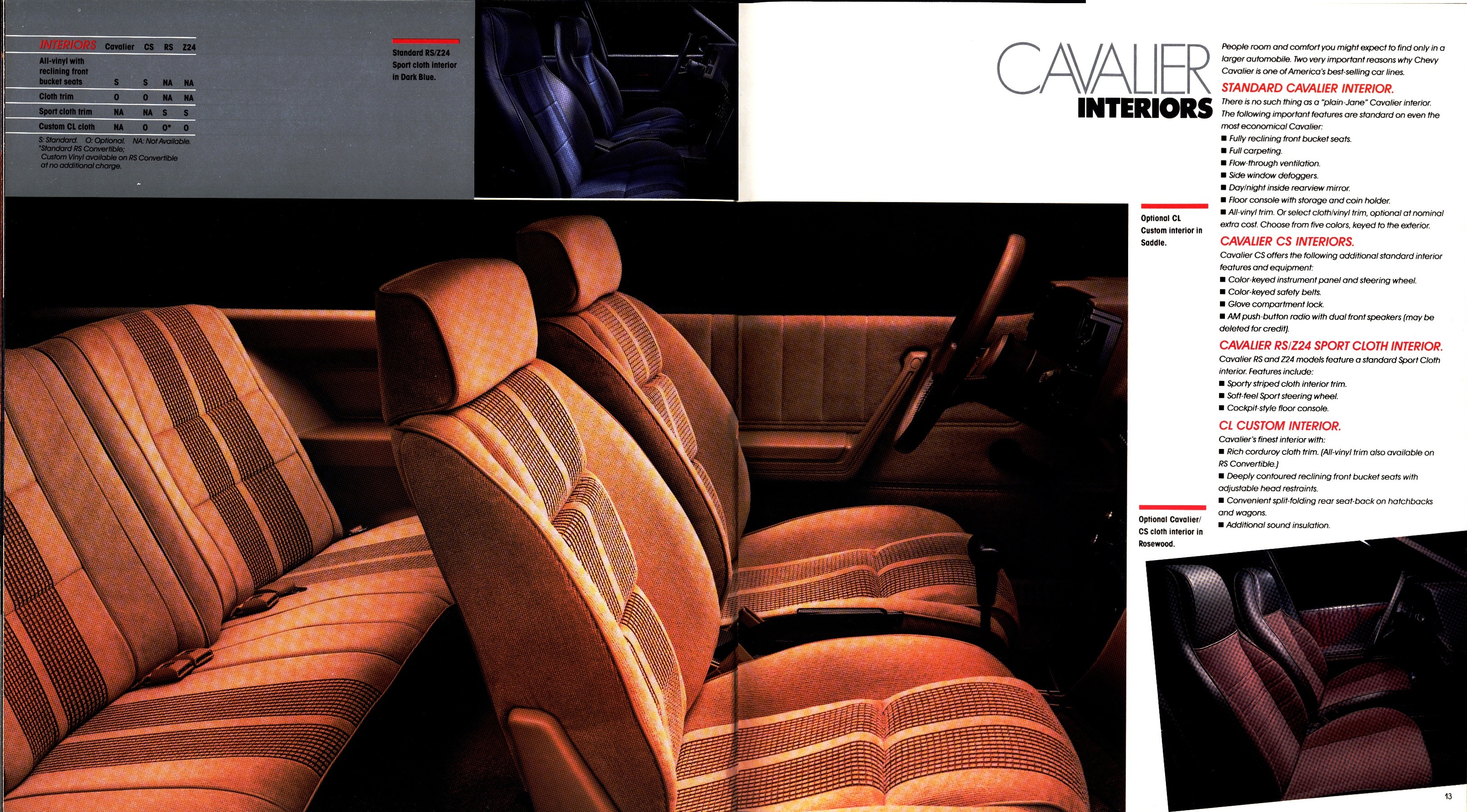 1987 Chevrolet Cavalier Brochure 12-13
