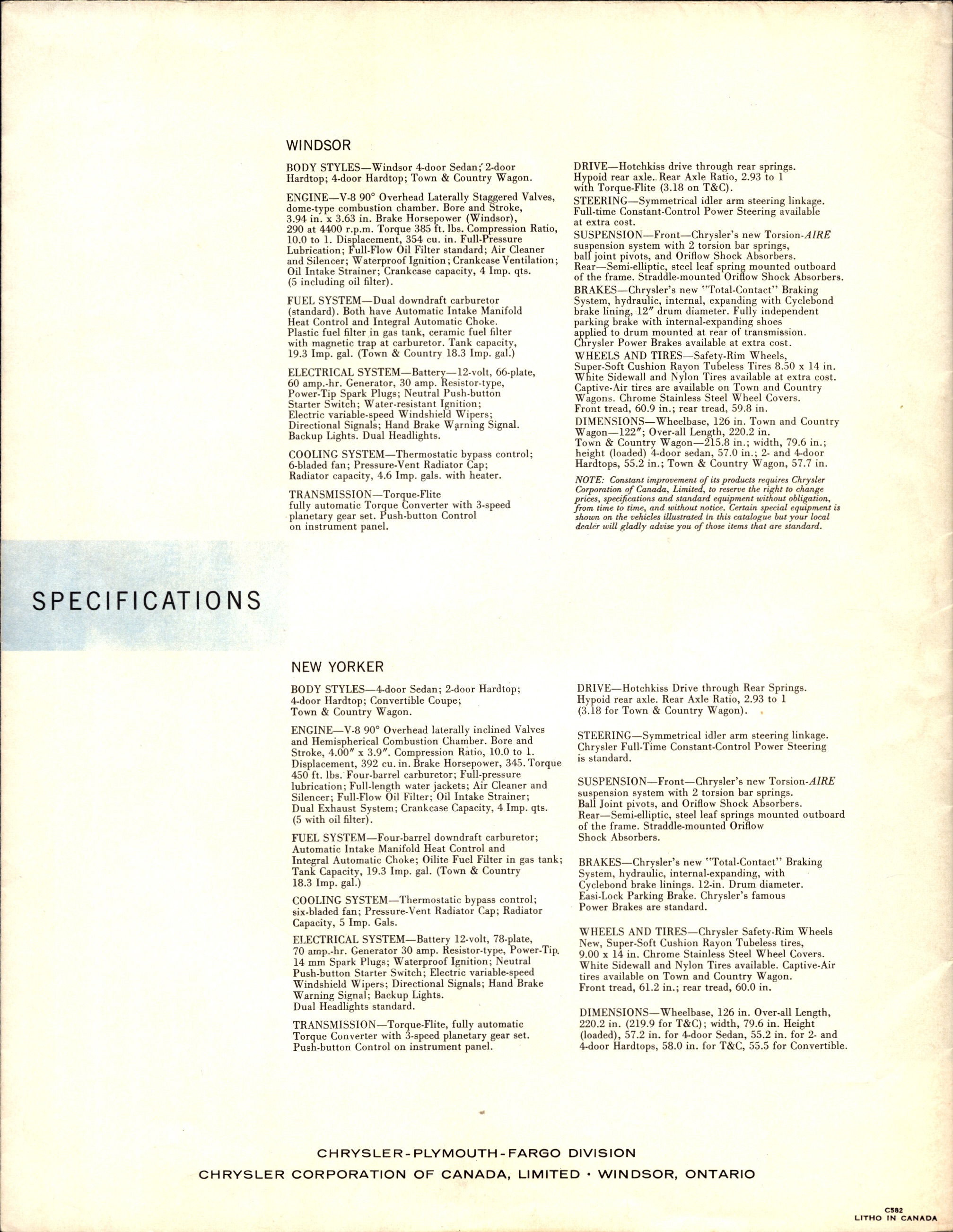 1958 Chrysler Foldout Canada 16