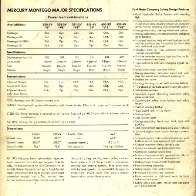 1973 Mercury Montego Brochure Canada 16