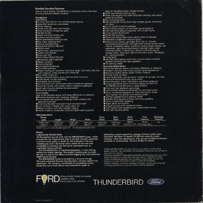 1978 Ford Thunderbird Brochure Canada 16
