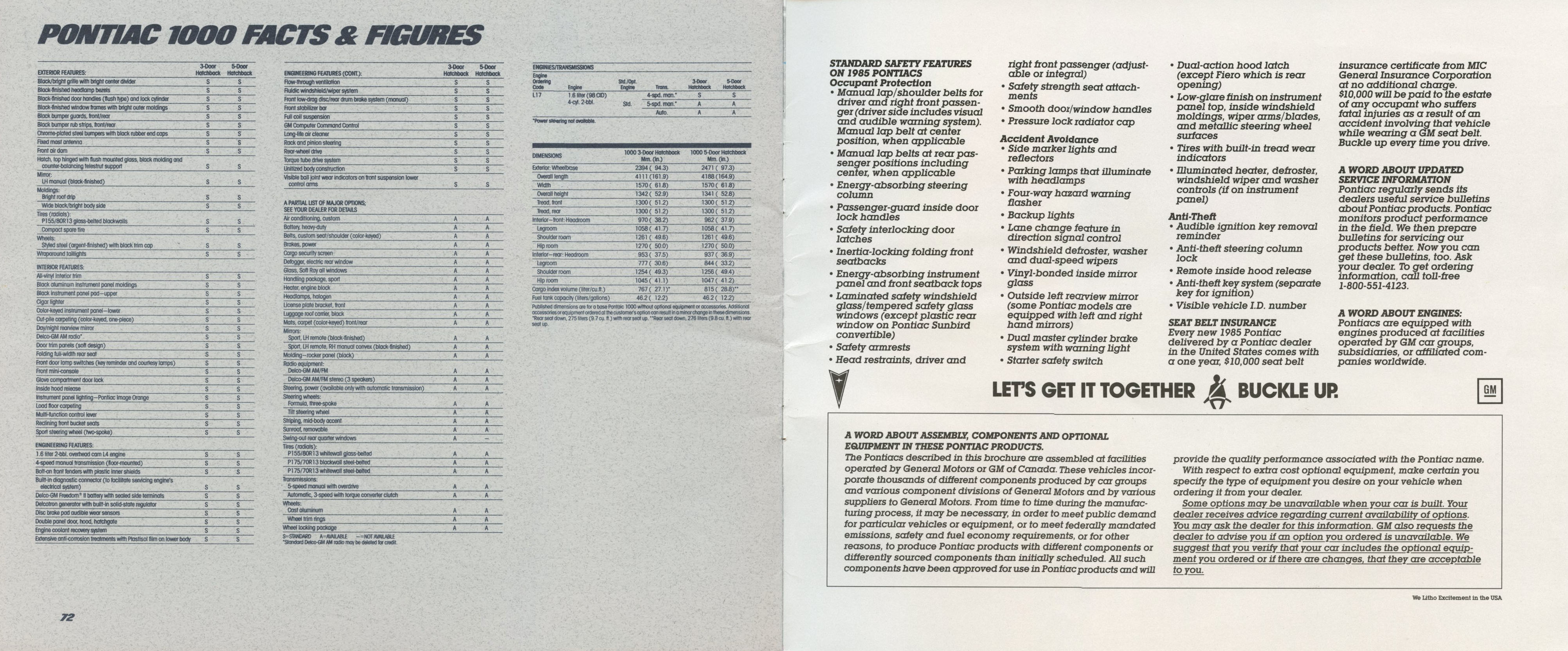 1985 Pontiac Full Line Prestige-72-73