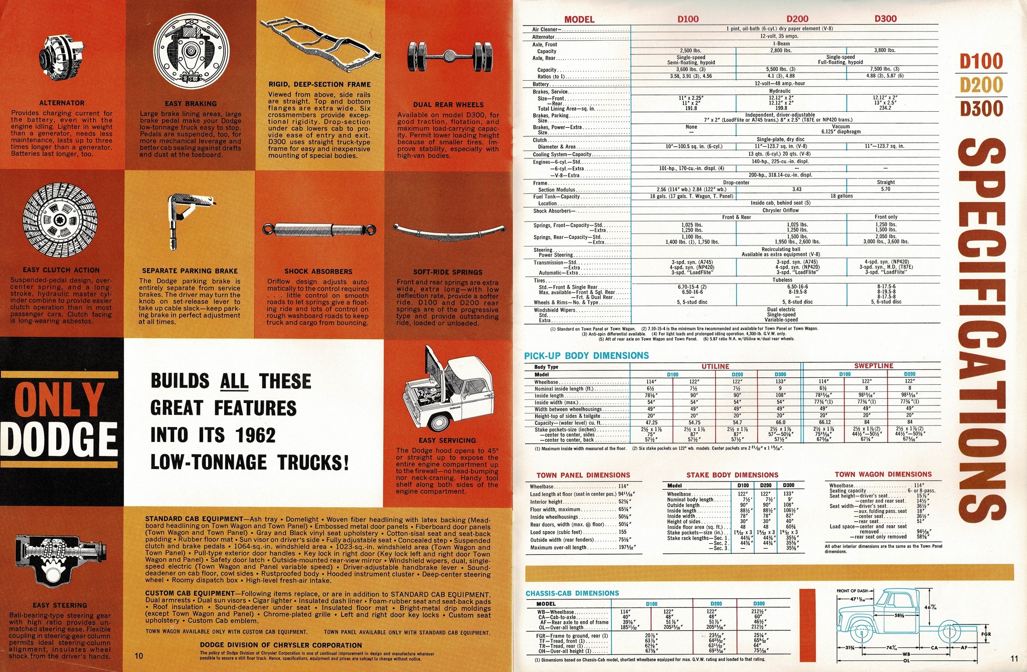 1962 Dodge D-Series Trucks Brochure 10-11