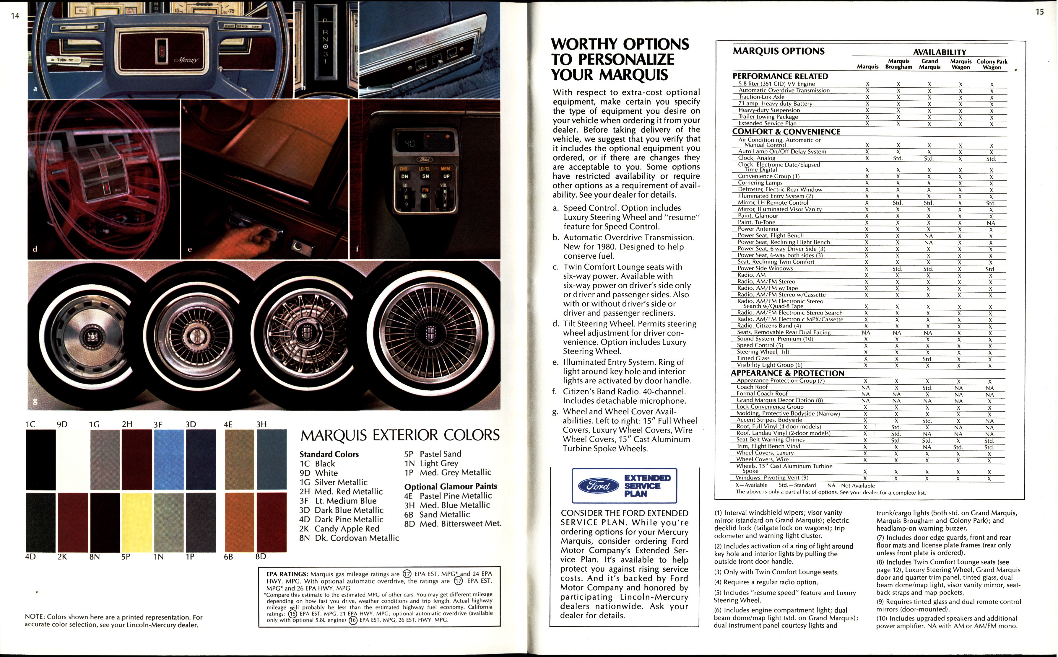 1980 Mercury Marquis Brochure (Rev) 14-15
