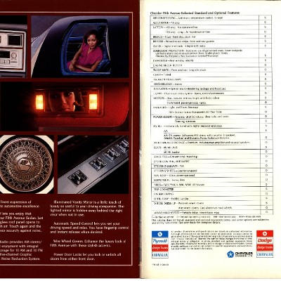 1985 Chrysler Fifth Avenue Brochure Canada 06-07