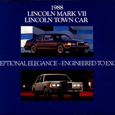 1988 Lincoln Mark VII Town and Country Folder Canada 1988 Lincoln Mark VII Town and Country Folder Canada