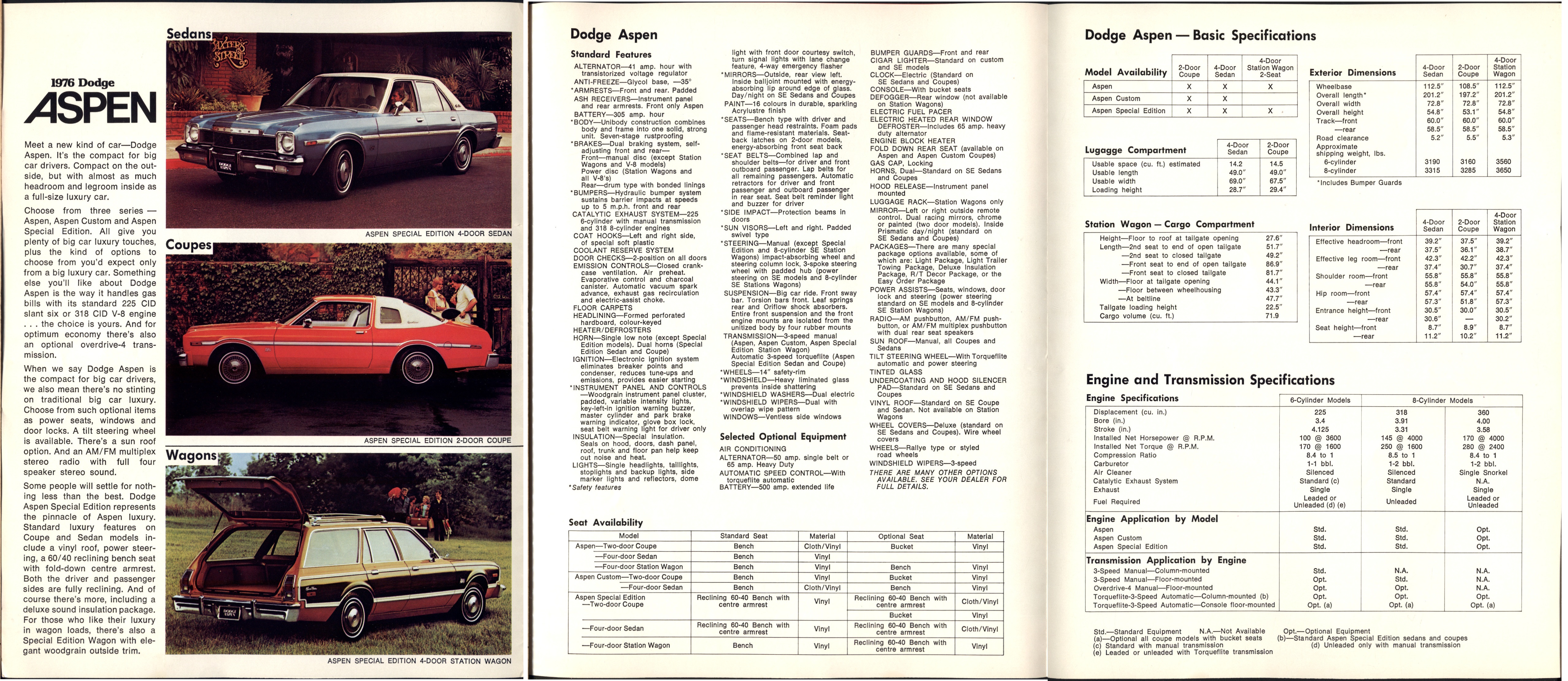 1976 Dodge Aspen Foldout (Cdn) 02-03-04
