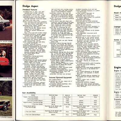 1976 Dodge Aspen Foldout (Cdn) 02-03-04