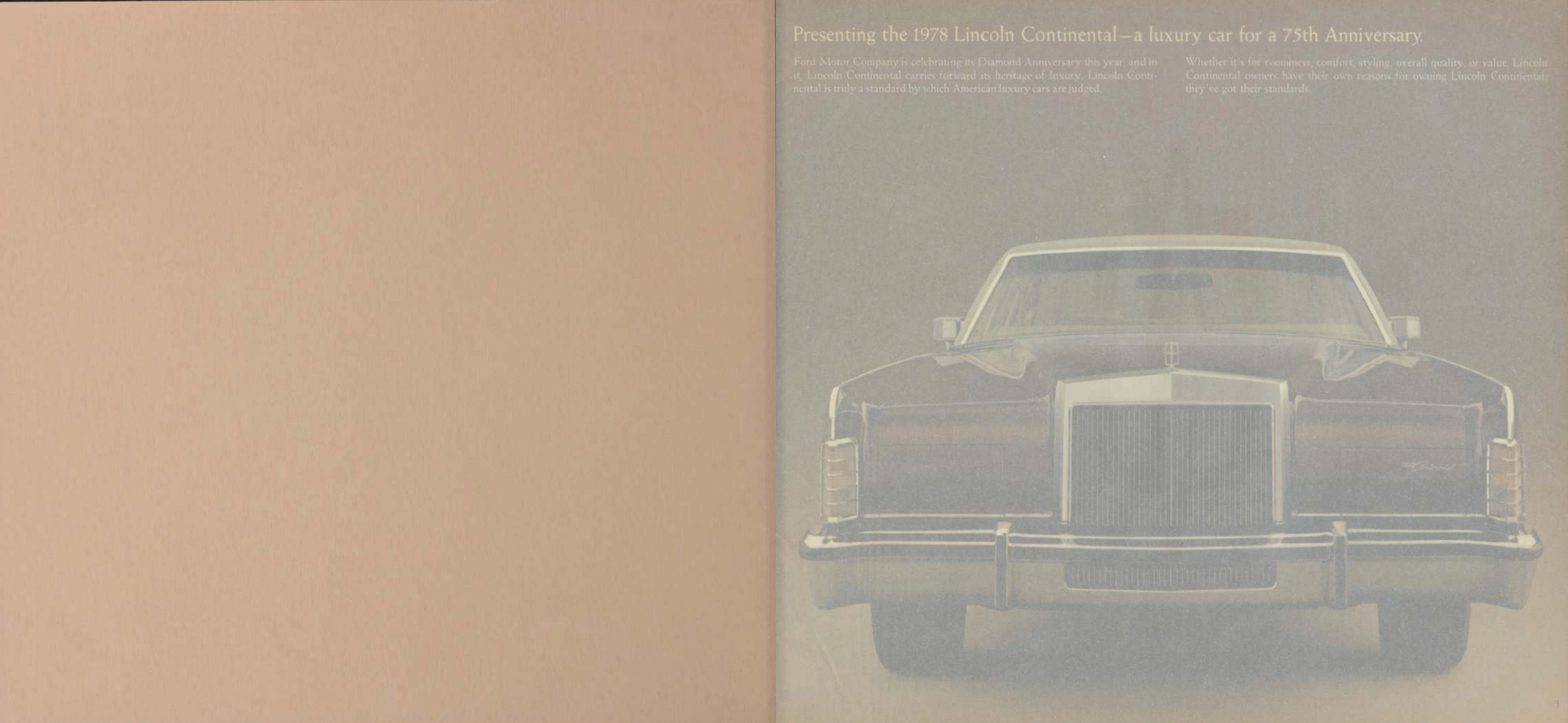 1978 Lincoln Continental Brochure 00a-01a