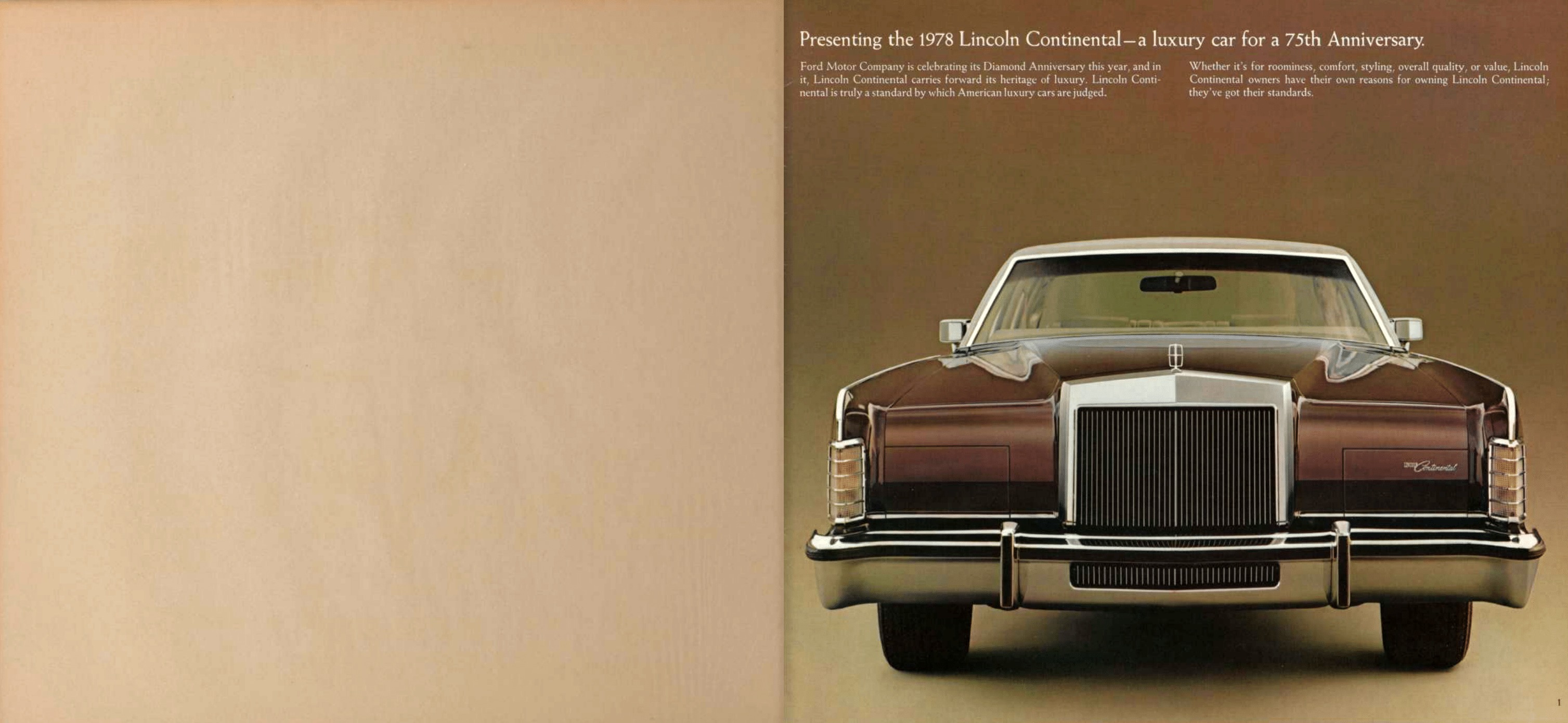 1978 Lincoln Continental Brochure 00a-01b