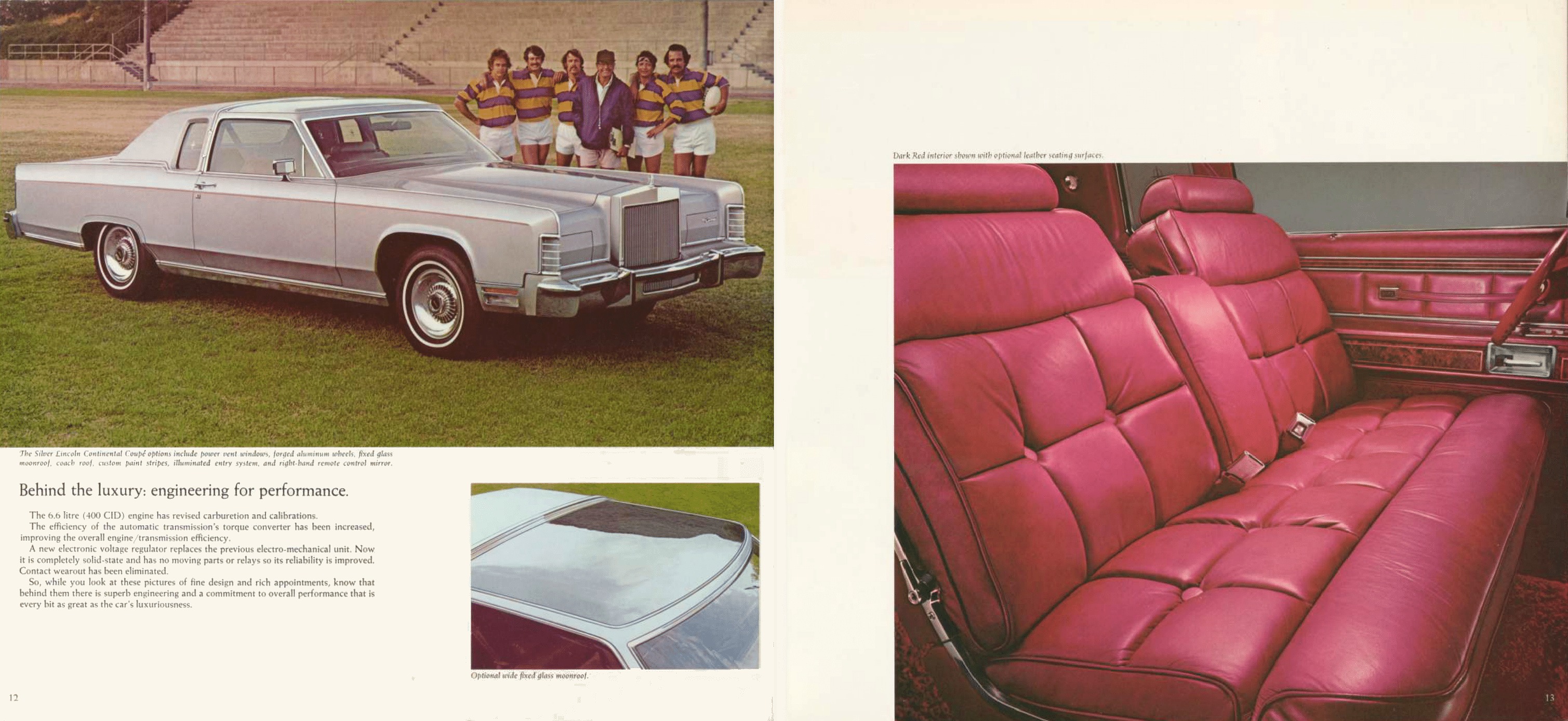 1978 Lincoln Continental Brochure 12-13