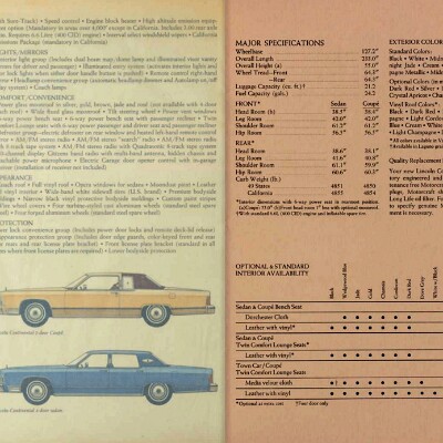 1978 Lincoln Continental Brochure 16b-17b