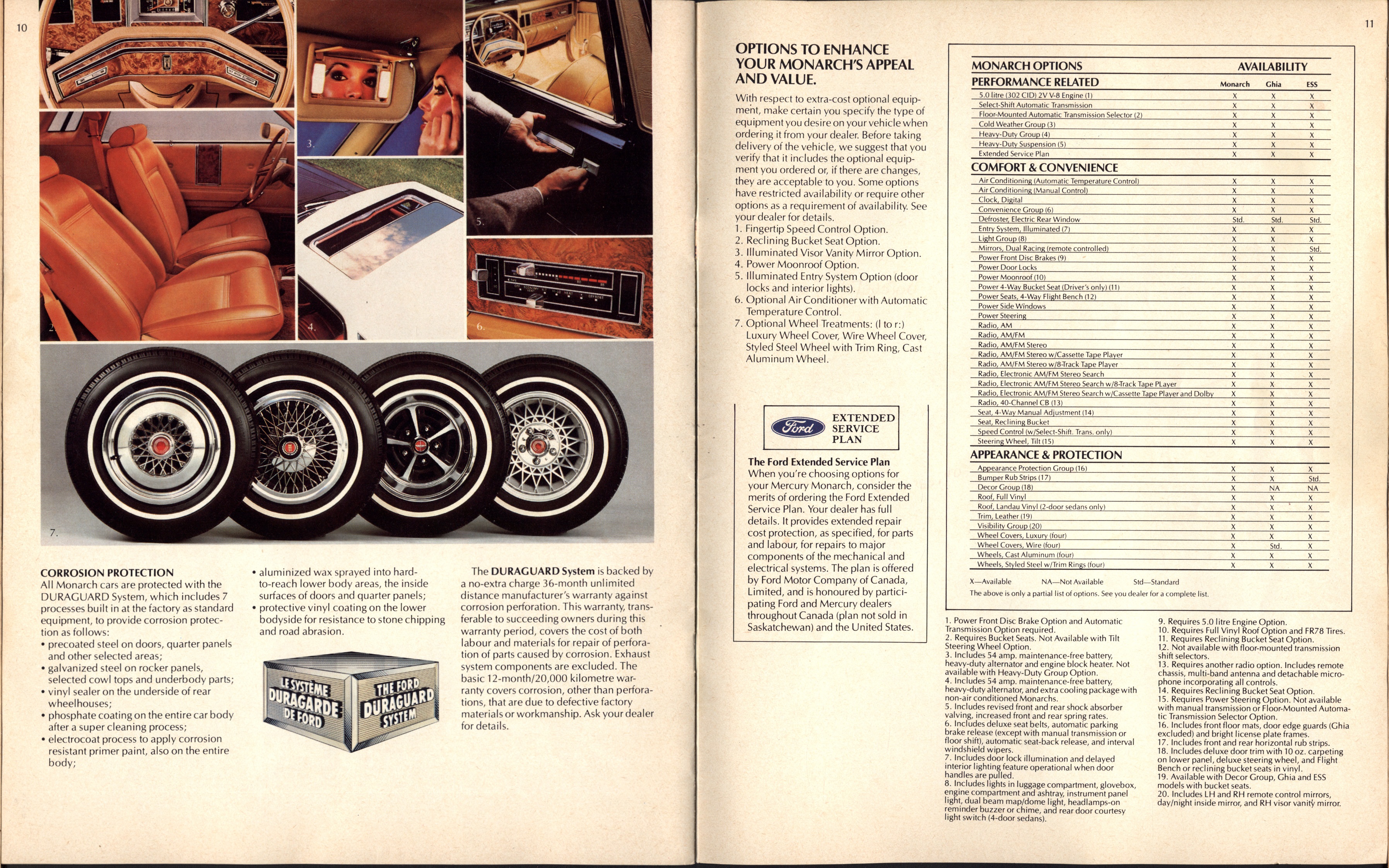 1980 Mercury Monarch Brochure (Cdn) 10-11