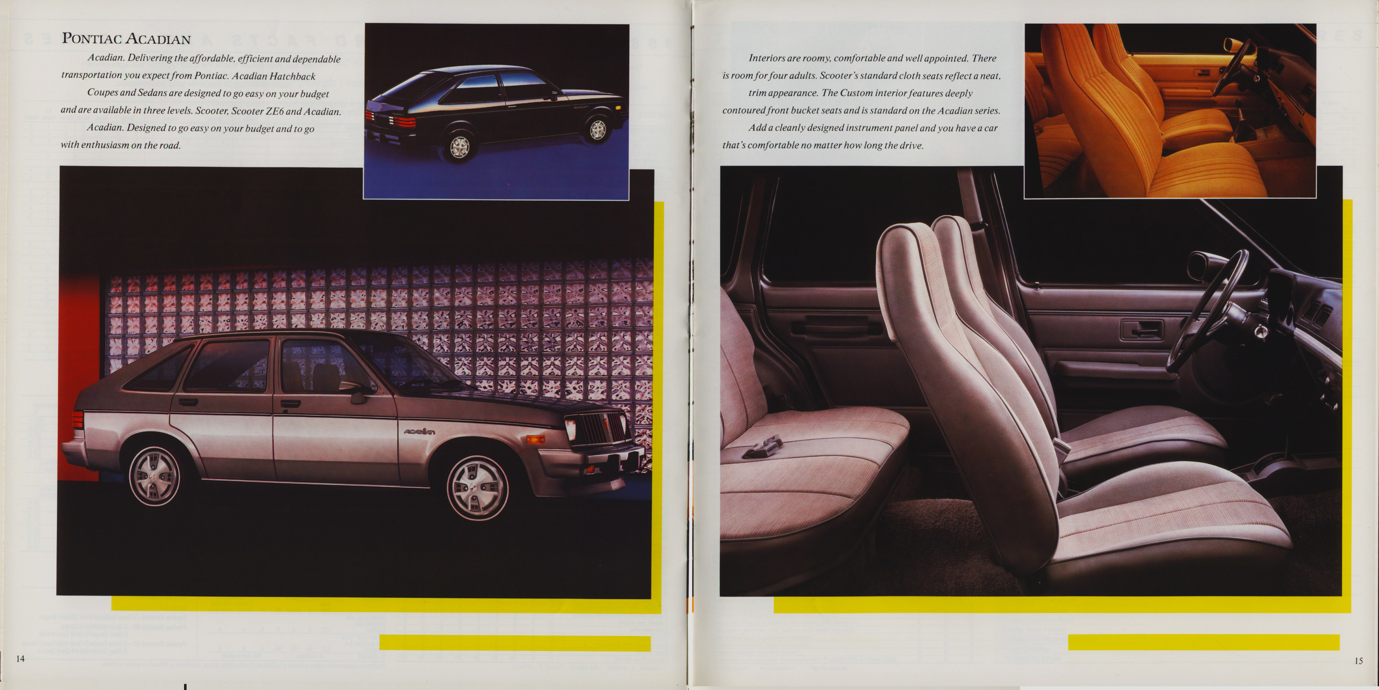 1987 Pontiac Compacts Brochure (Cdn) 14-15