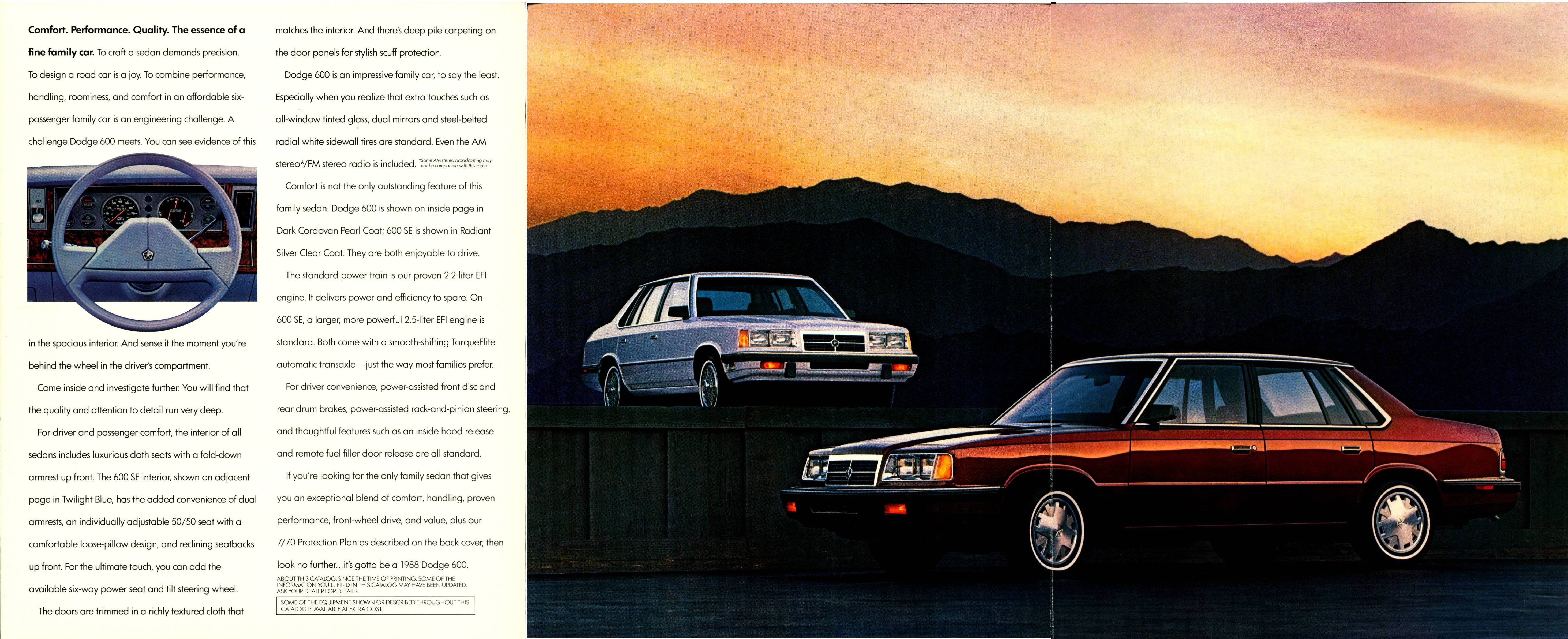 1988 Dodge 600 Foldout 02-03-04