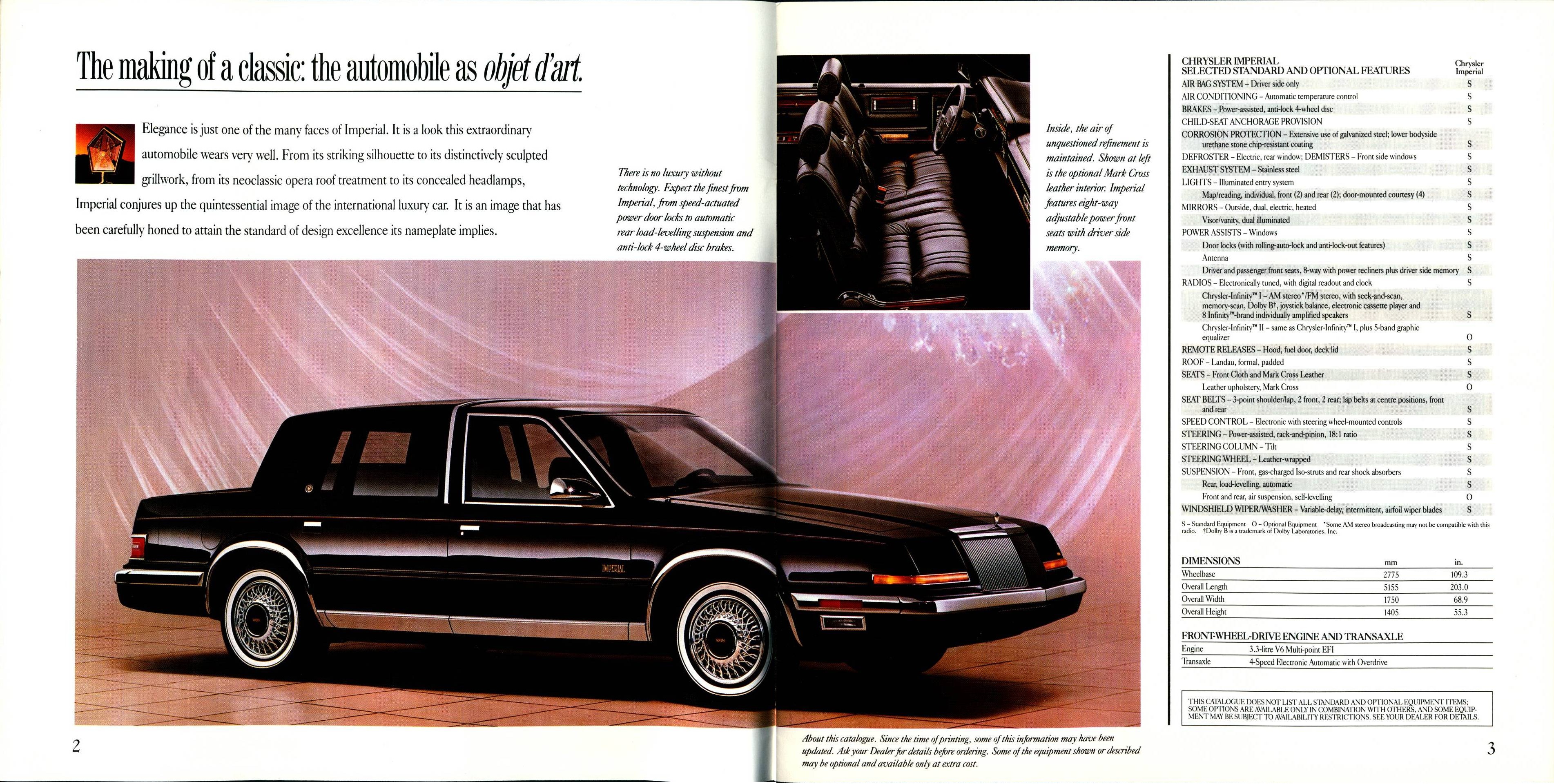 1990 Chrysler Full Line Brochure (Cdn) 02-03