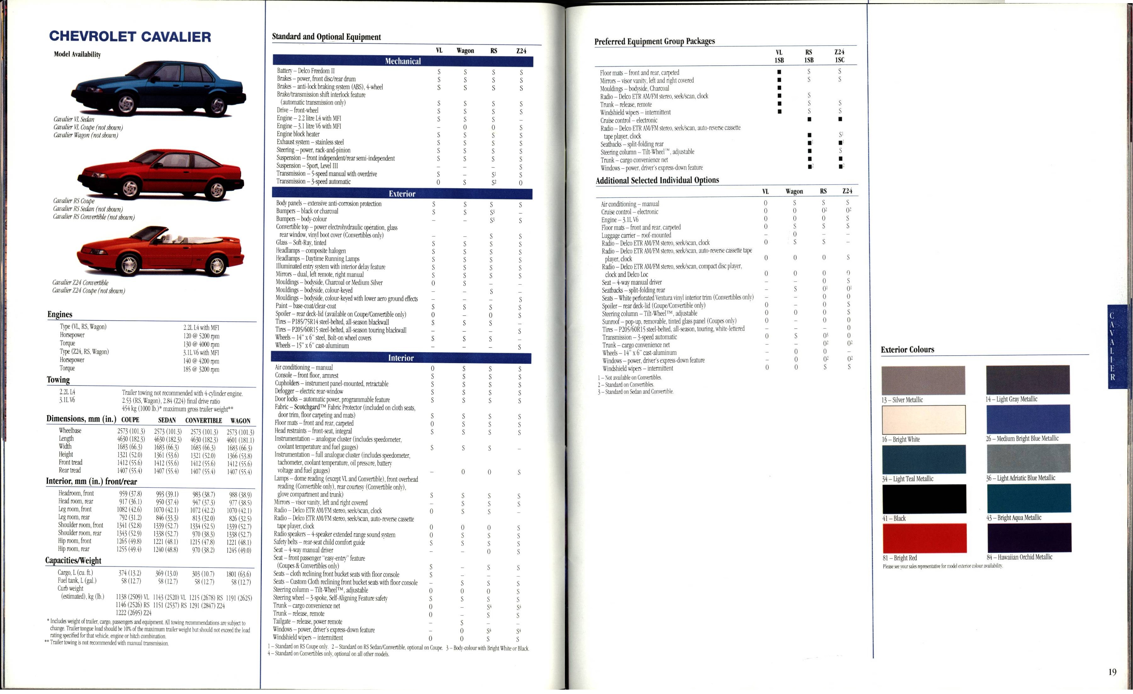 1994 Chevrolet Cars Full Line Brochure (Cdn) 18-19