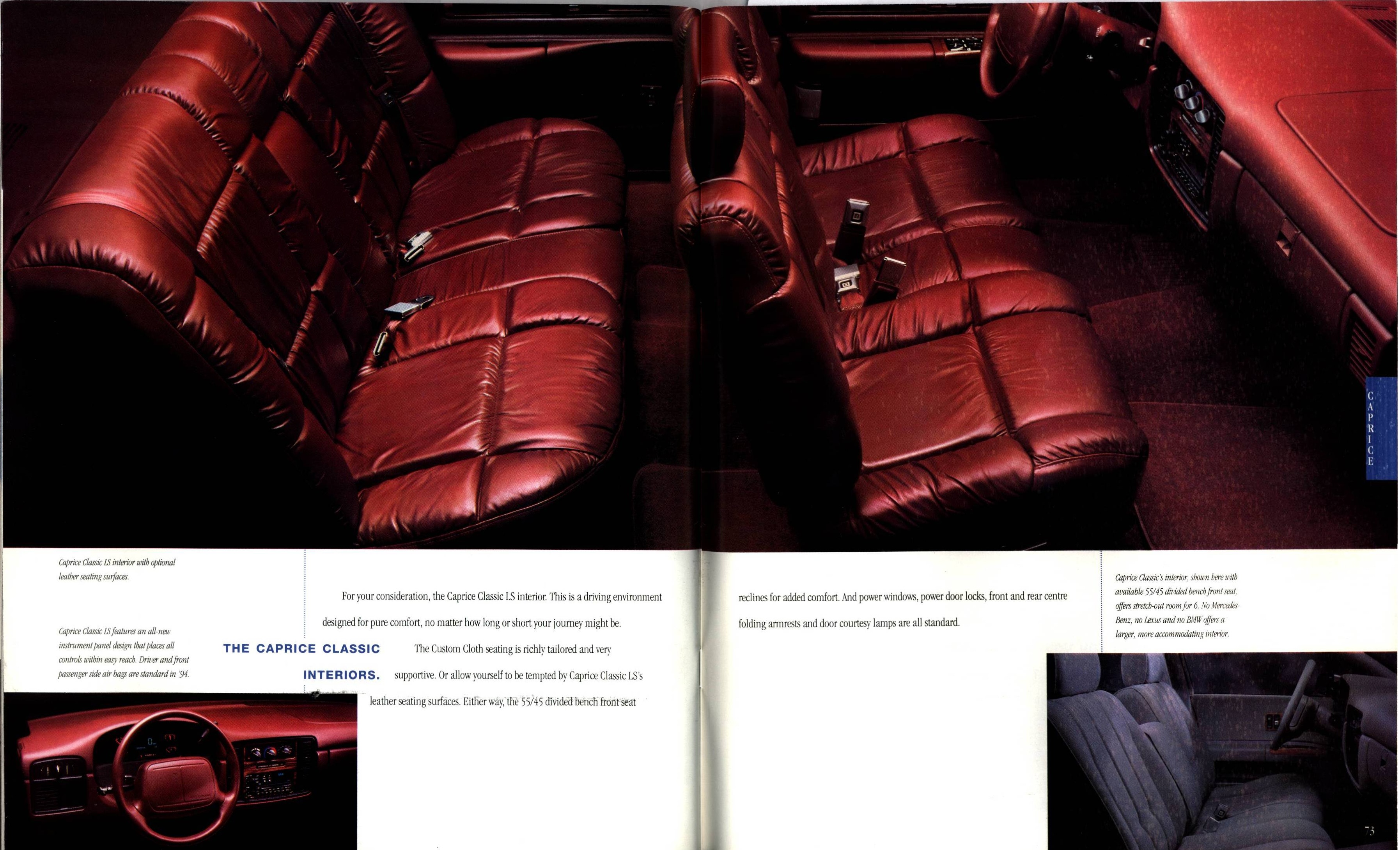 1994 Chevrolet Cars Full Line Brochure (Cdn) 72-73