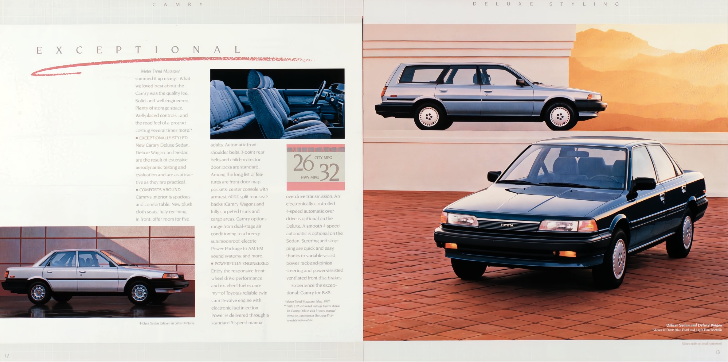 1988 Toyota Camry Brochure 12-13