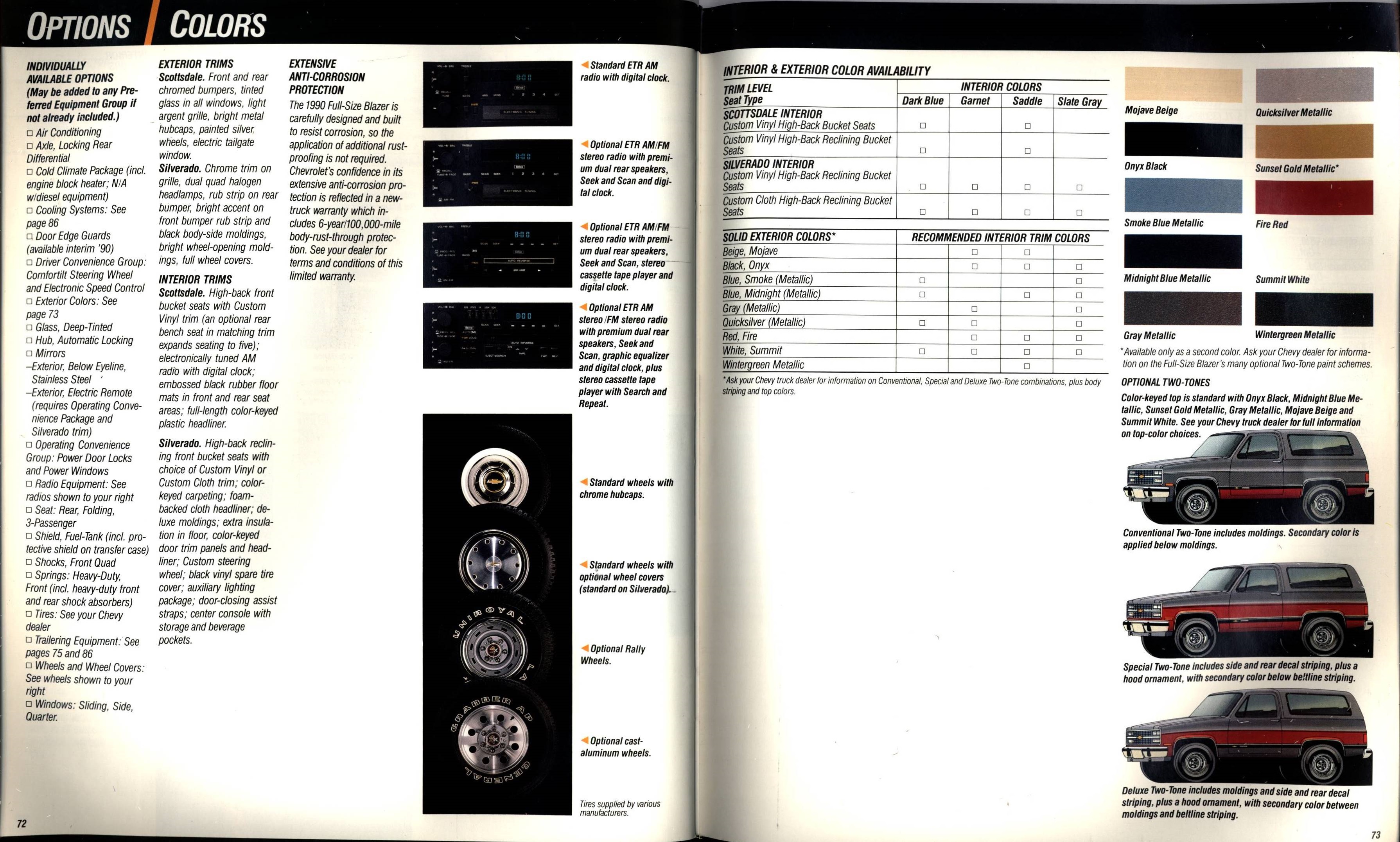 1990 Chevrolet Trucks Brochure Vol. 1 72-73