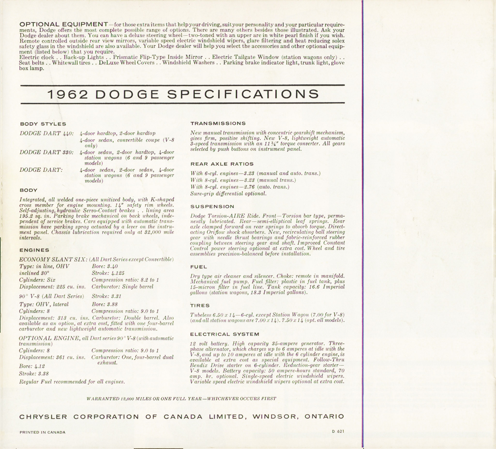 1962 Dodge Dart Brochure (Cdn) 12