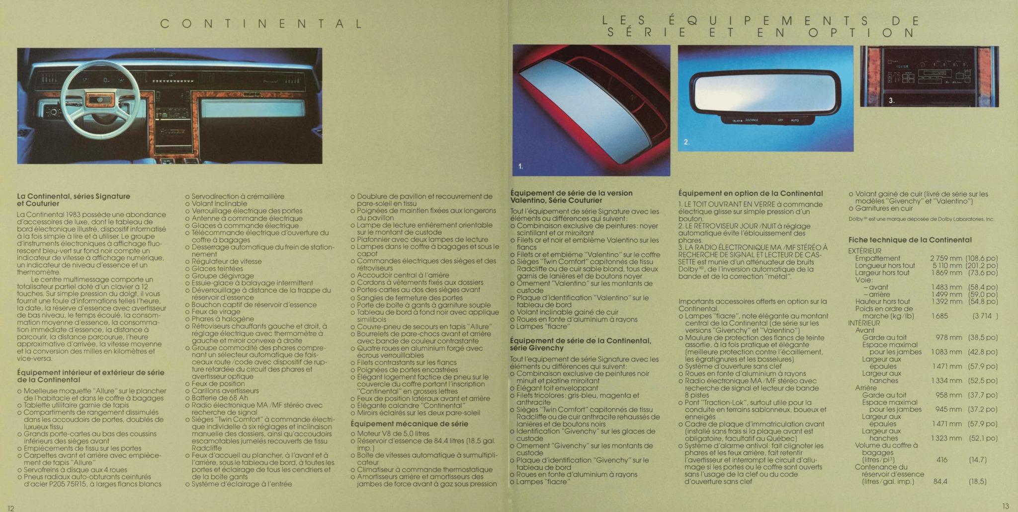1983 Lincoln Continental Brochure (Cdn-Fr) 12-13