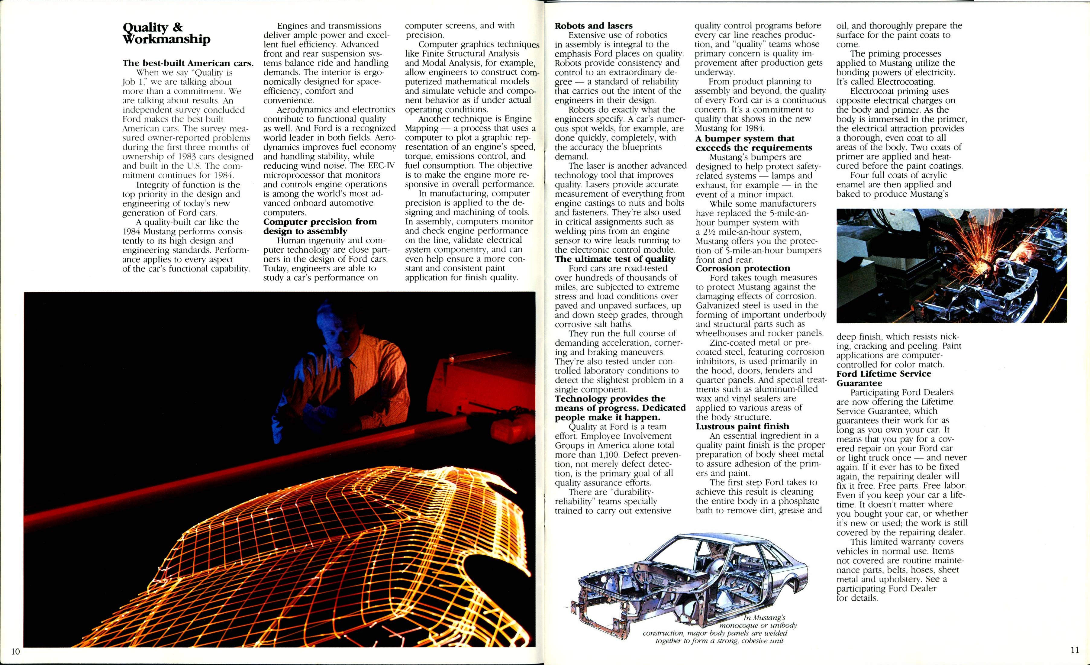 1984 Ford Mustang Brochure 10-11