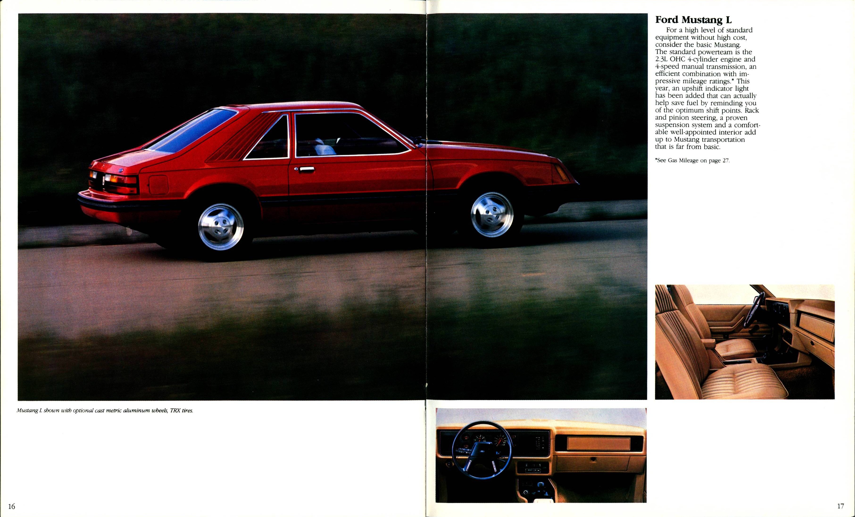 1984 Ford Mustang Brochure 16-17