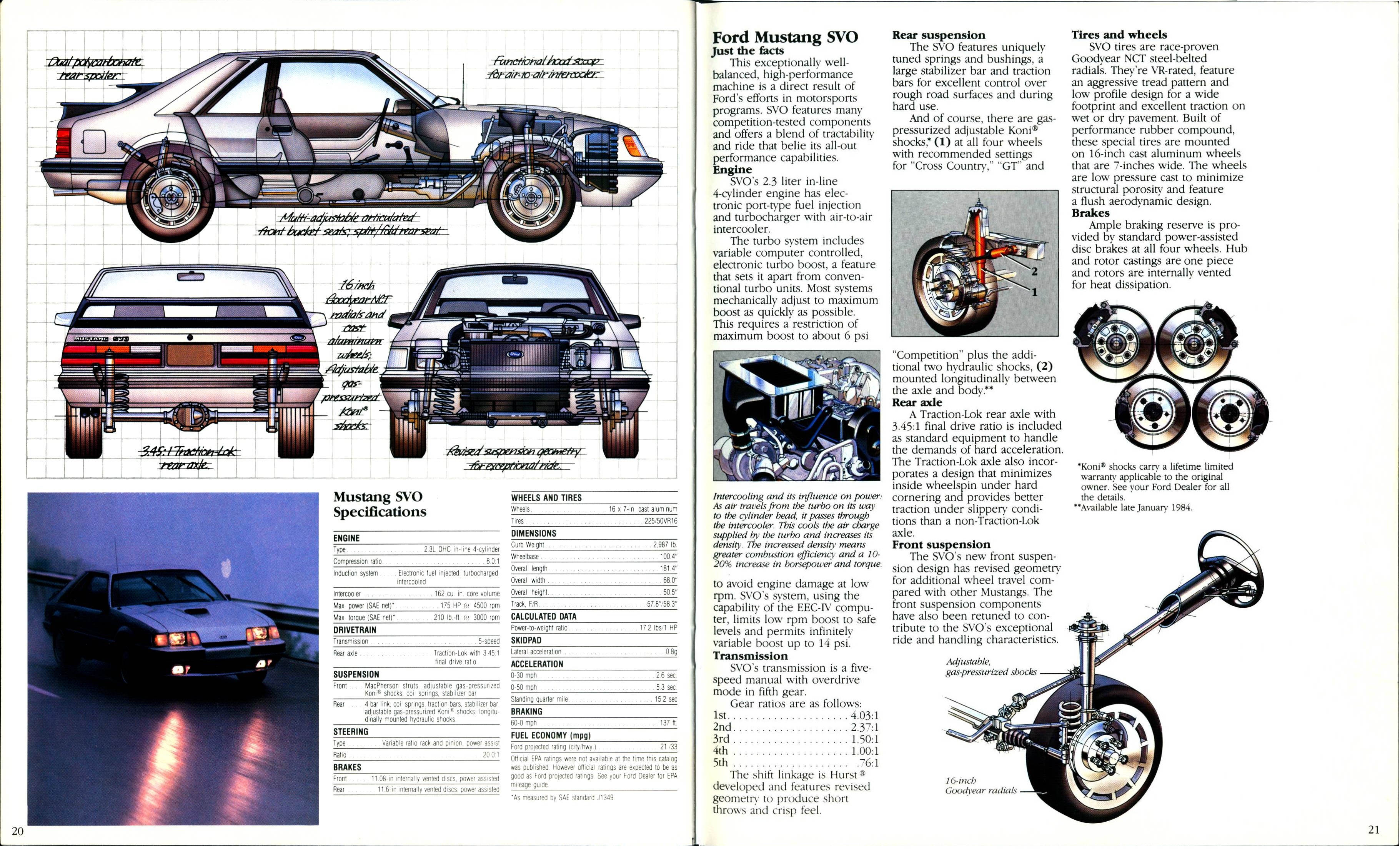 1984 Ford Mustang Brochure 20-21