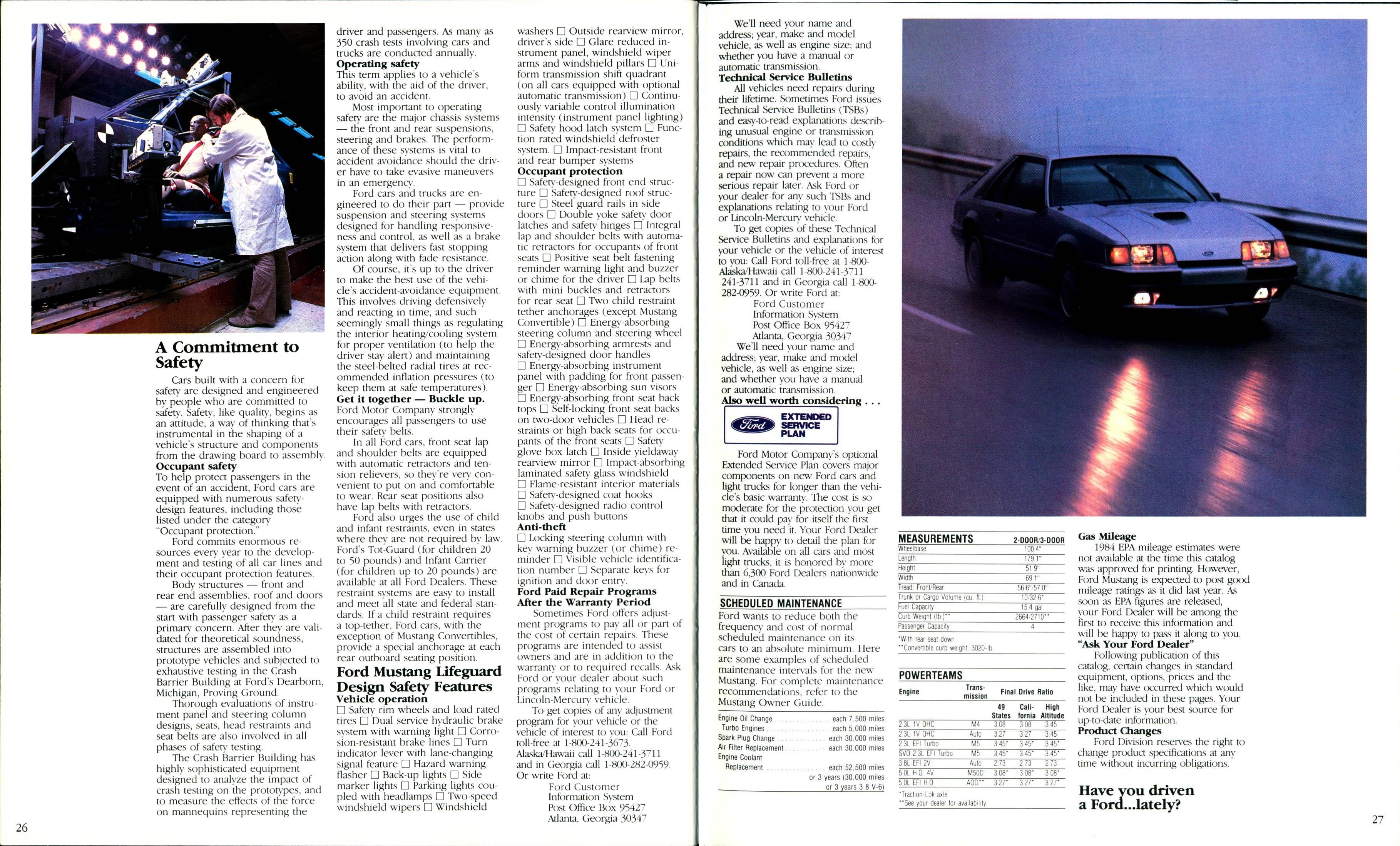 1984 Ford Mustang Brochure 26-27