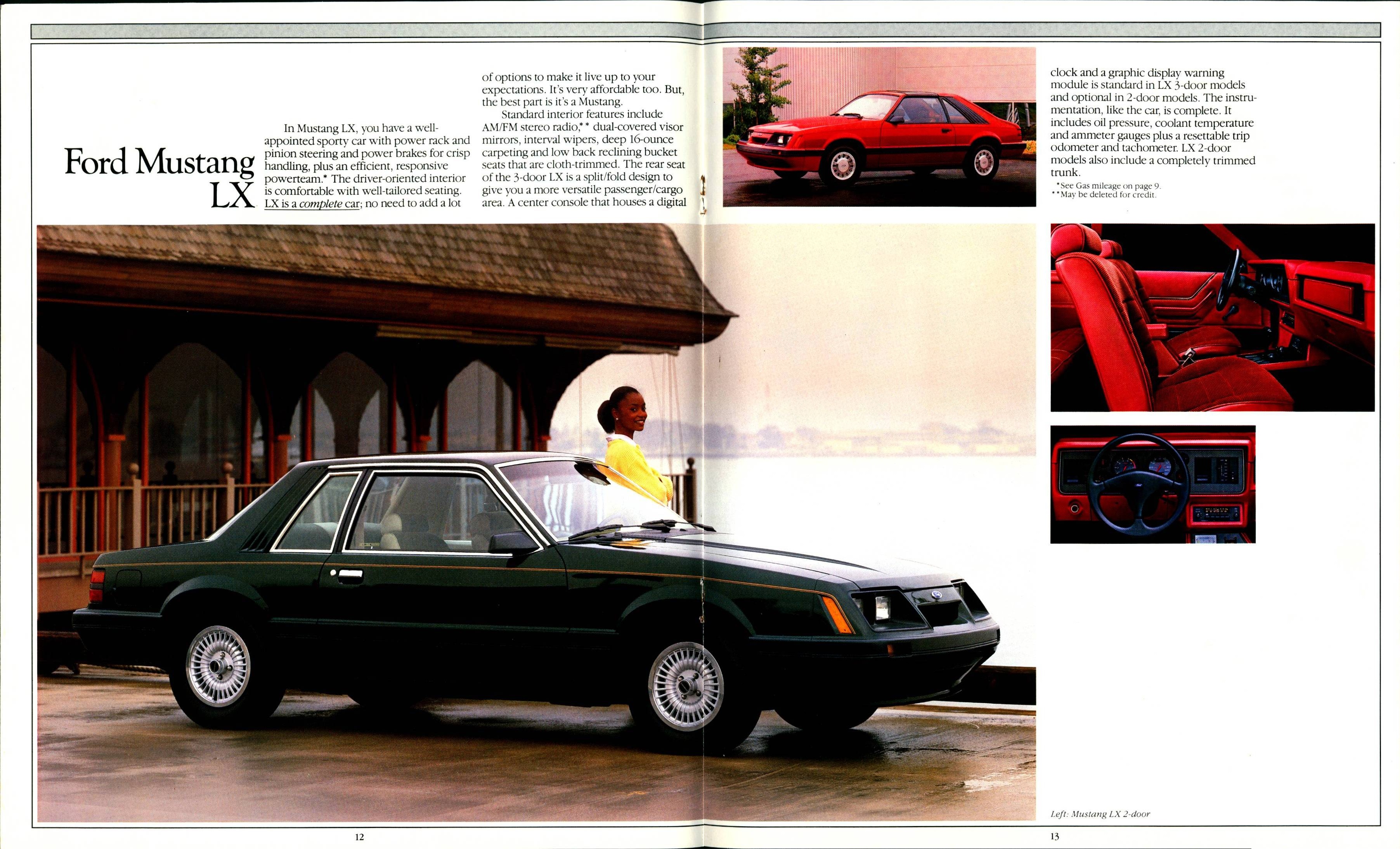 1985 Ford Mustang Brochure 12-13