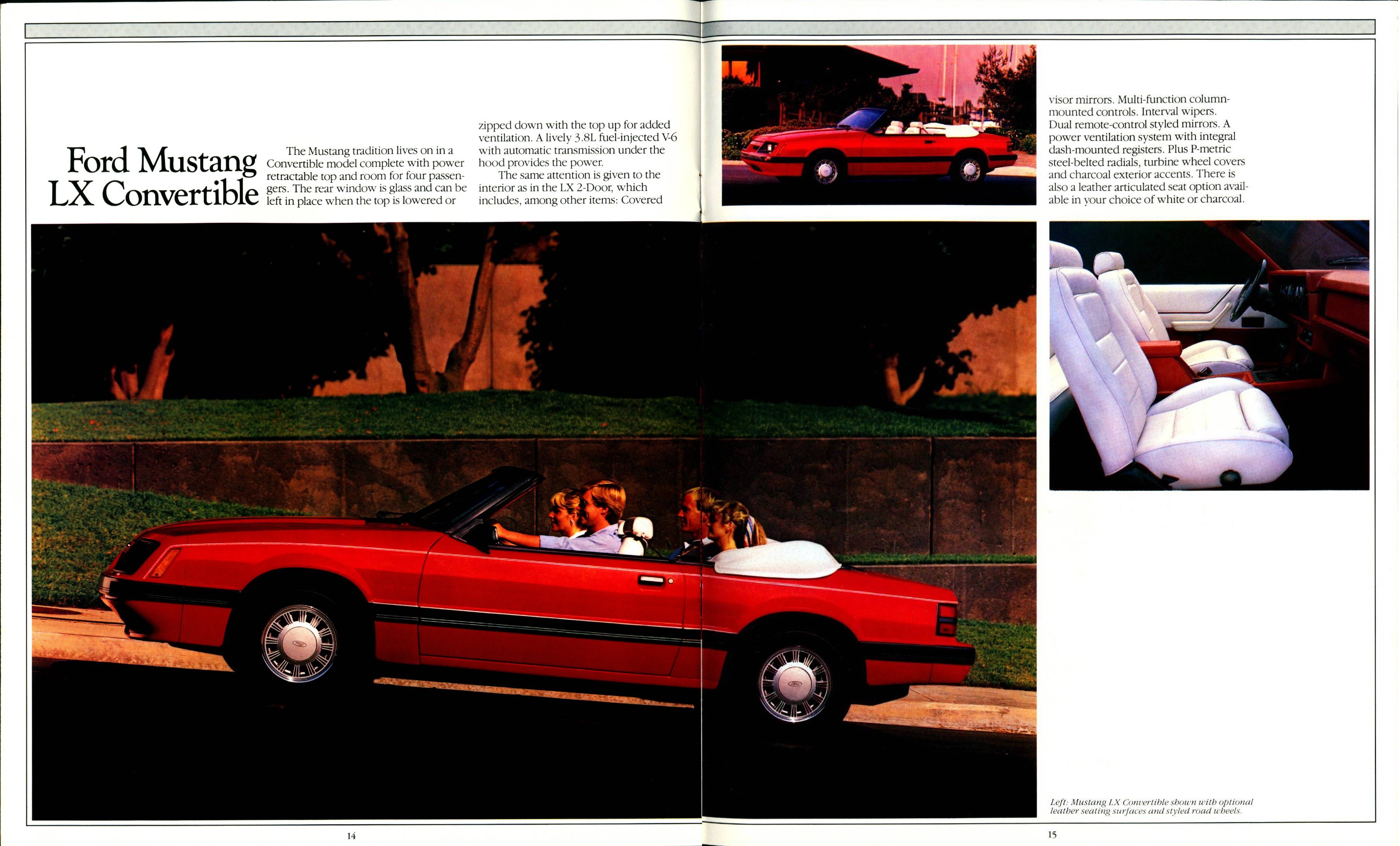 1985 Ford Mustang Brochure 14-15