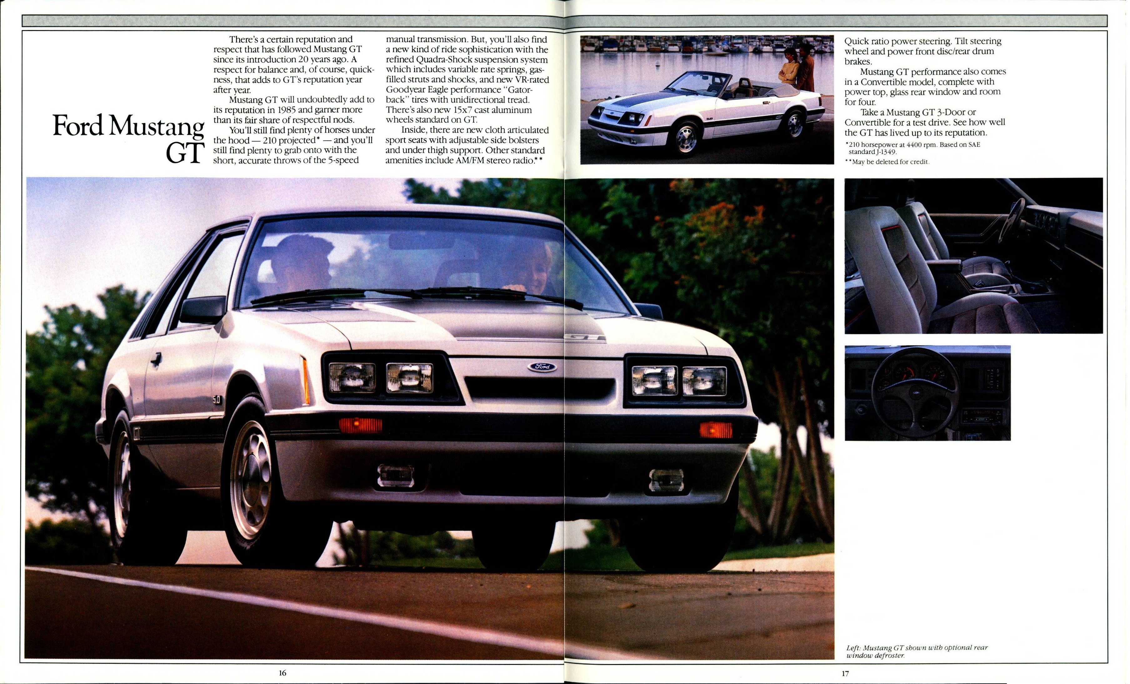 1985 Ford Mustang Brochure 16-17
