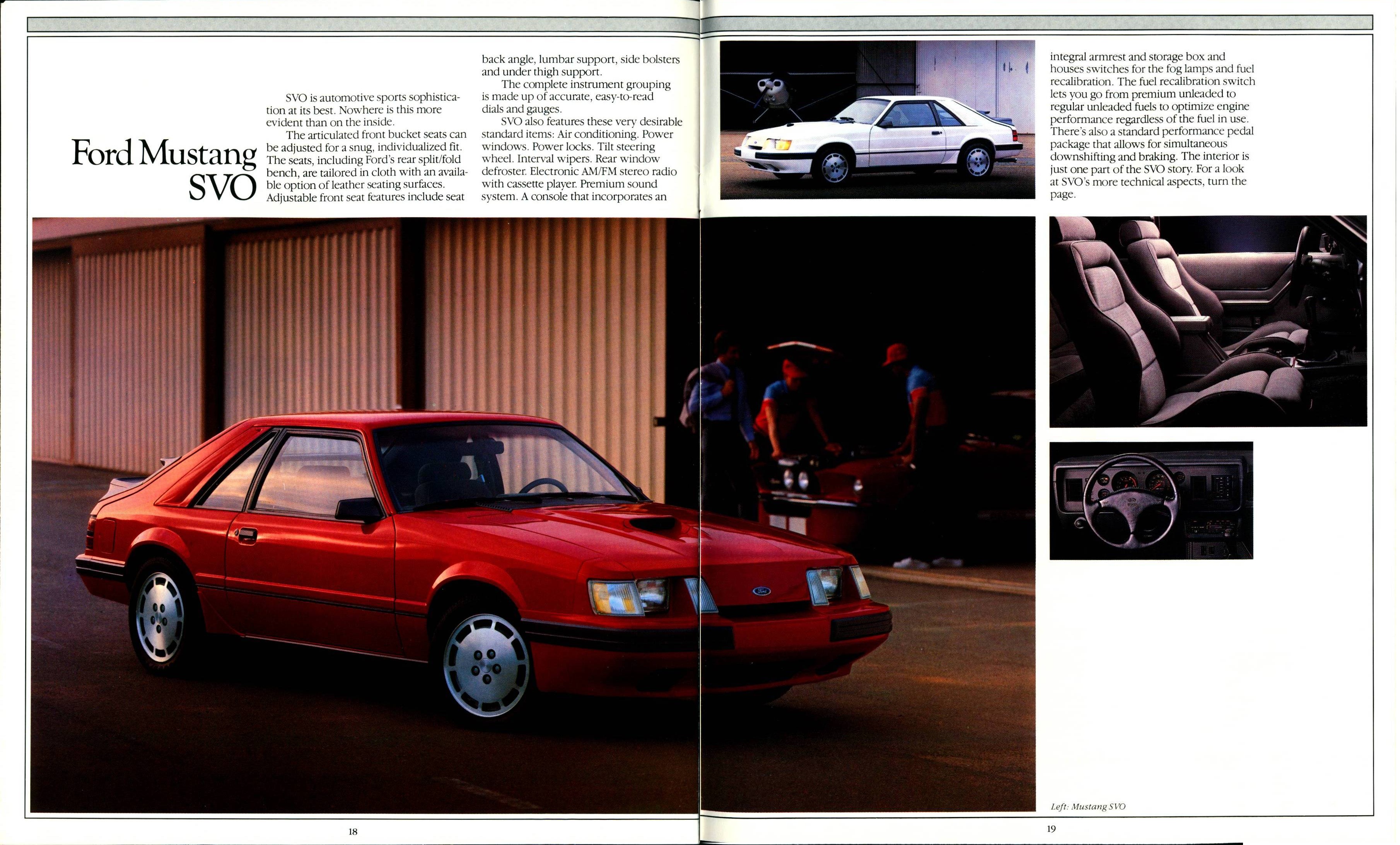 1985 Ford Mustang Brochure 18-19
