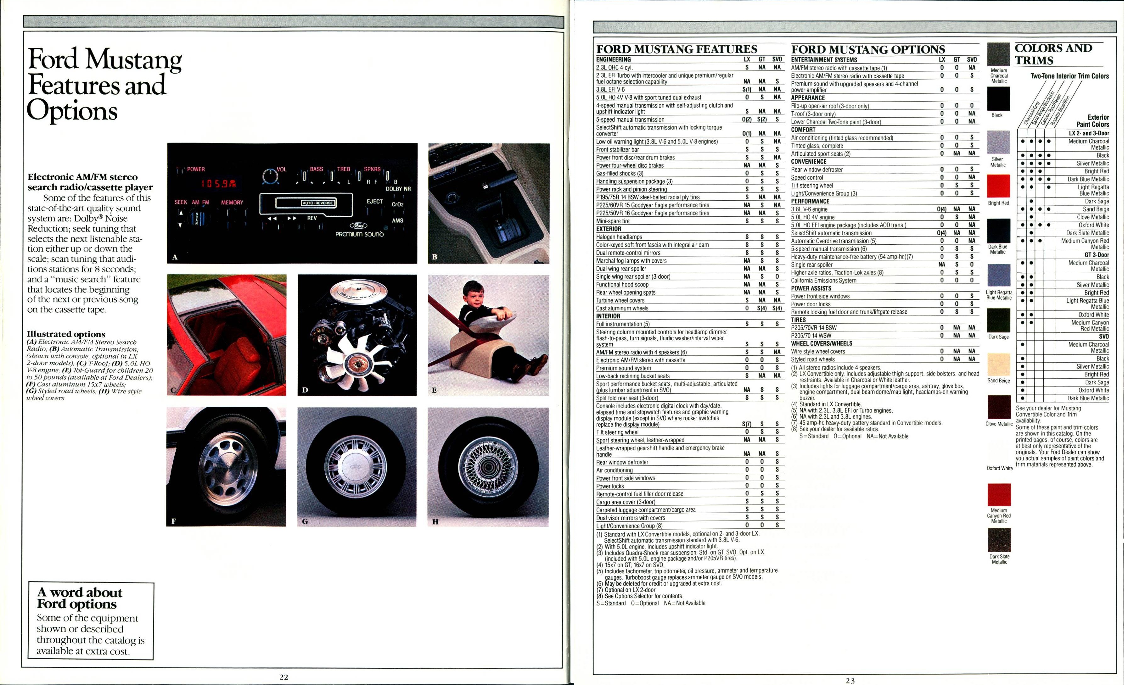 1985 Ford Mustang Brochure 22-23
