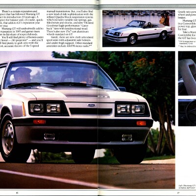 1985 Ford Mustang Brochure 16-17