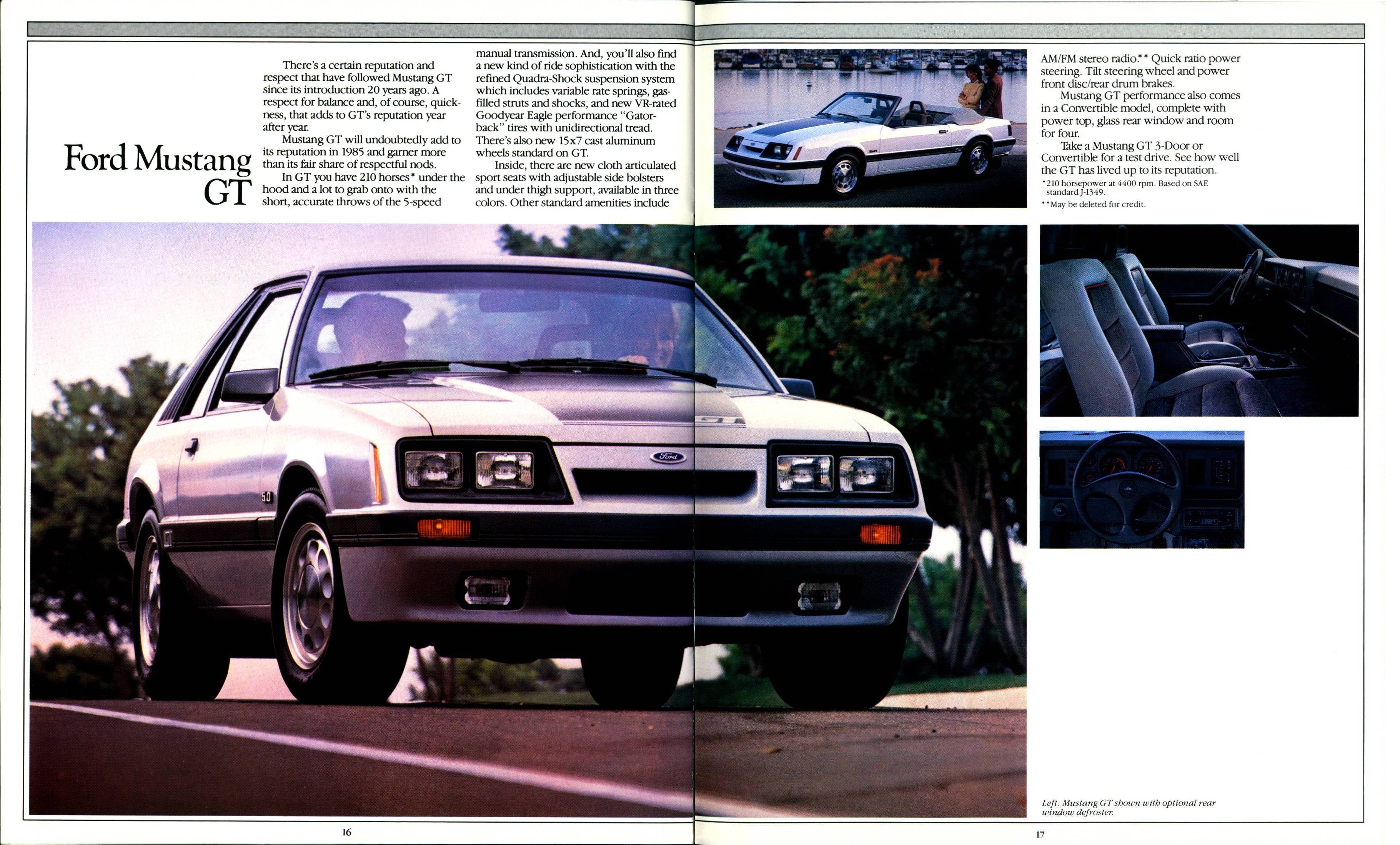 1985 Ford Mustang Brochure (Rev) 16-17