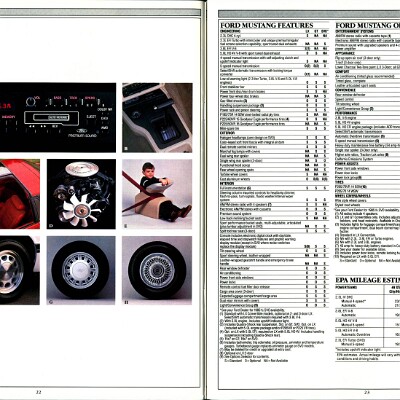 1985 Ford Mustang Brochure (Rev) 22-23