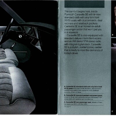 1986 Plymouth Full Line Prestige Brochure 20-21