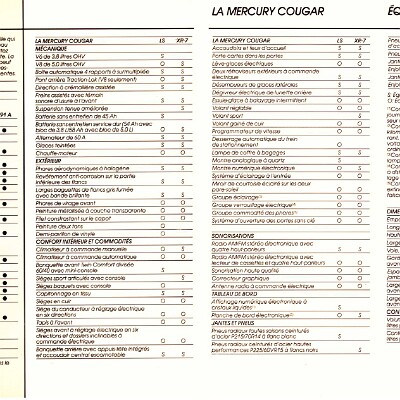 1987 Mercury Cougar Brochure (Cdn-Fr) 18-19