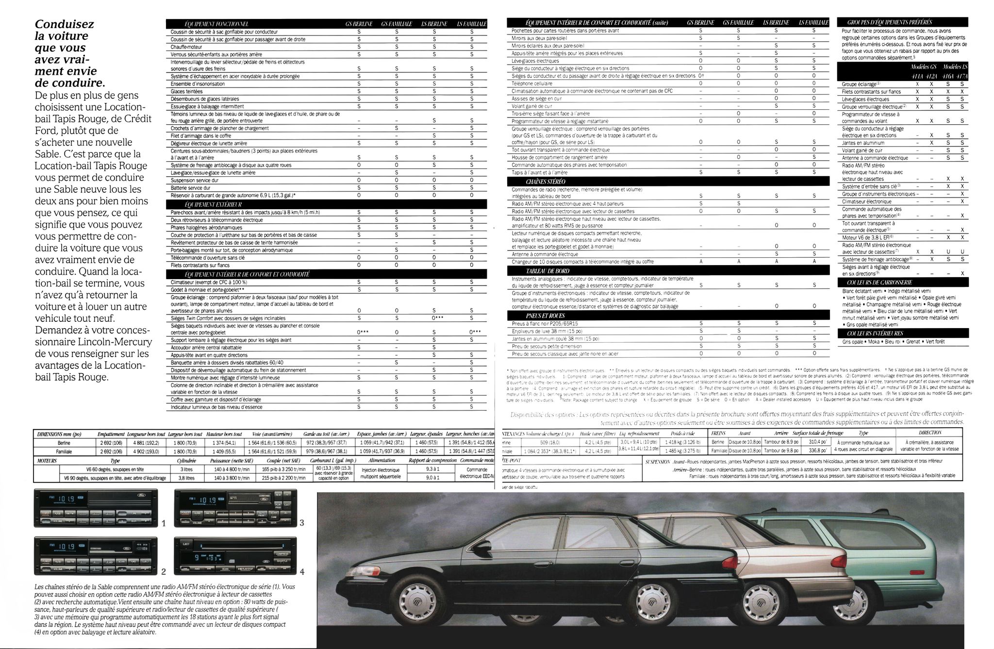 1994 Mercury Sable Brochure (Cdn-Fr) 14-15