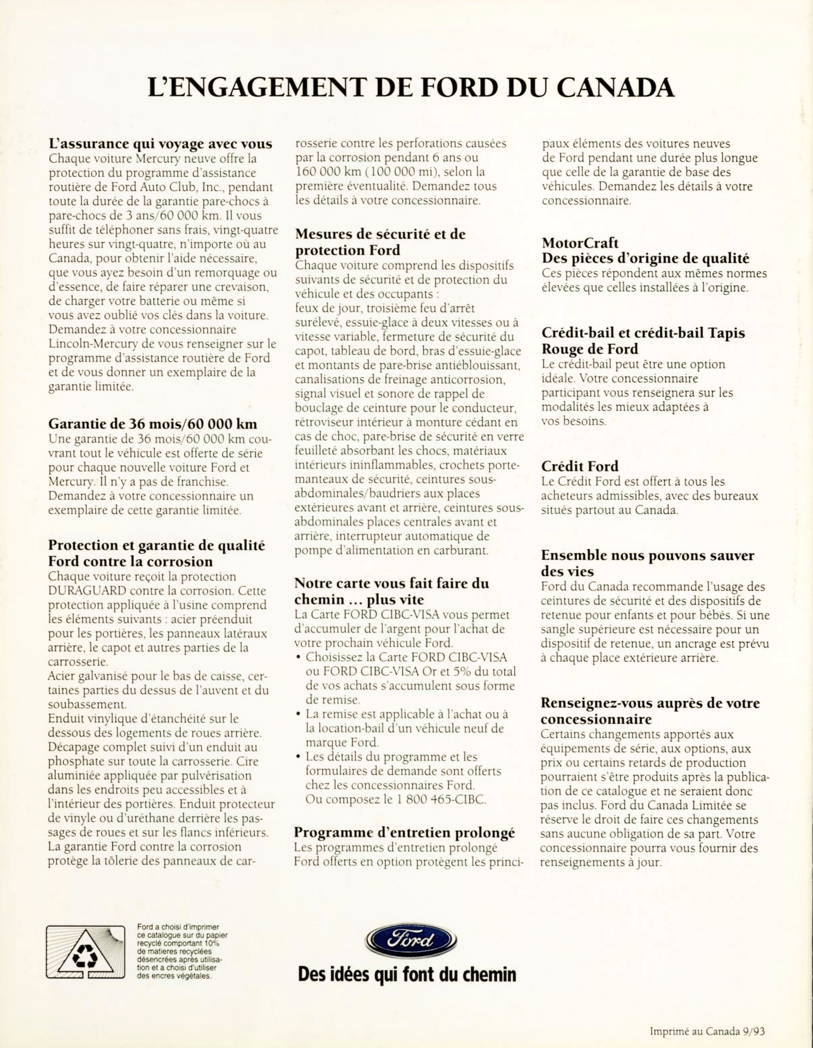 1994 Mercury Sable Brochure (Cdn-Fr) 16