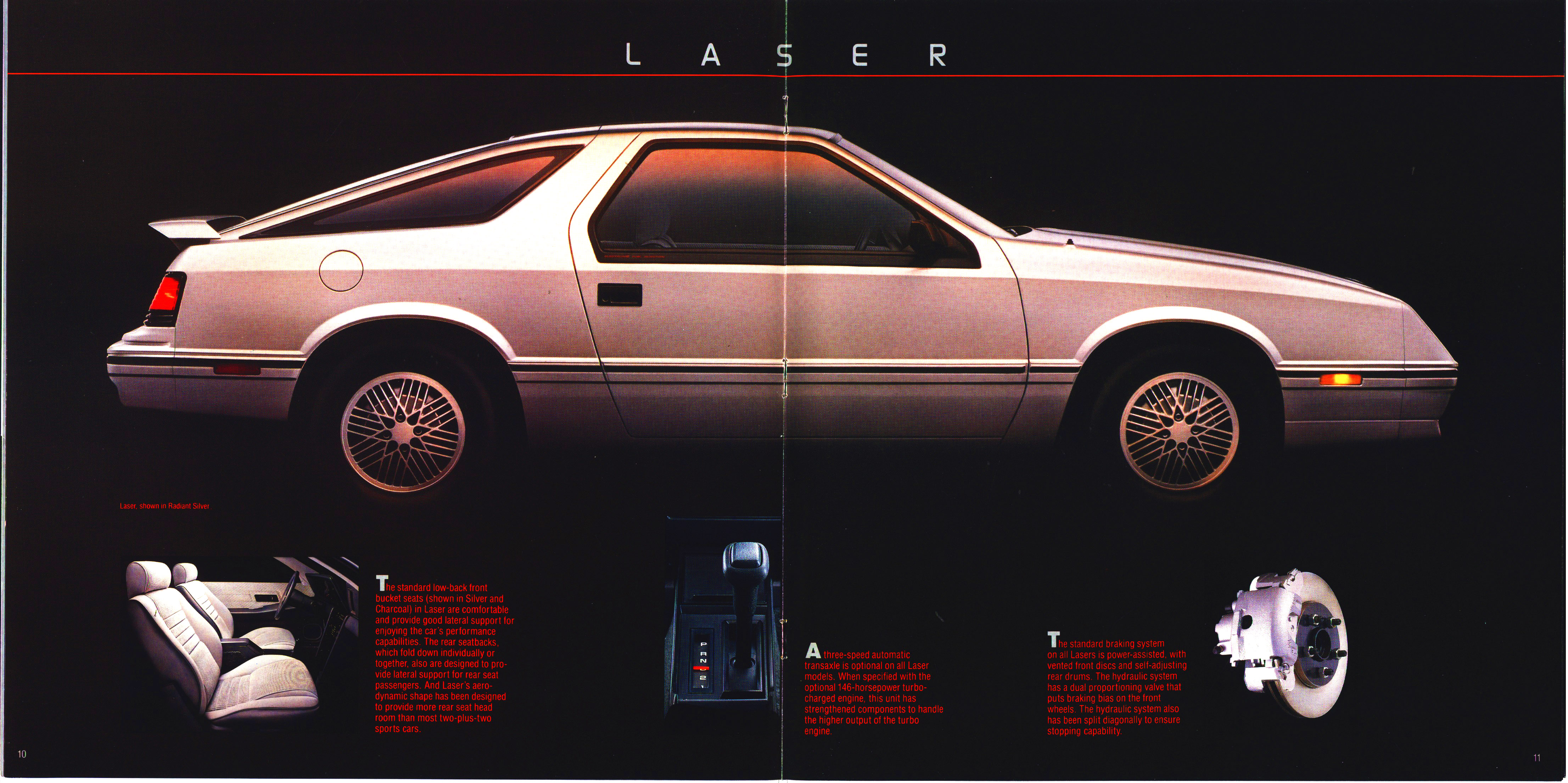1986 Chrysler Laser Brochure 10-11