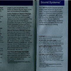 1986 Plymouth Full Line Prestige Brochure 52-53