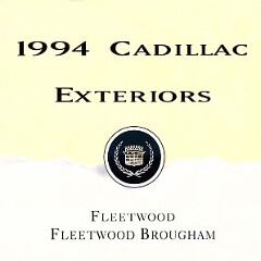 1994 Cadillac Fleetwood Colors 1994 Cadillac Fleetwood Colors