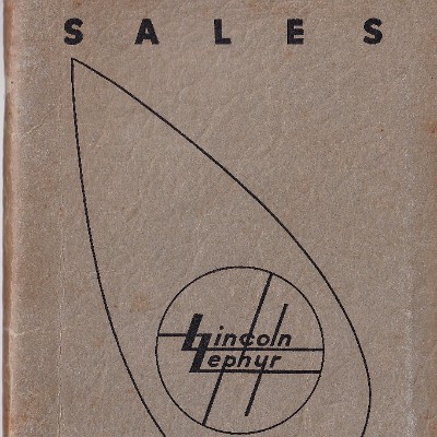 1935 Lincoln Zephyr Sales Manual 1935 Lincoln Zephyr Sales Manual