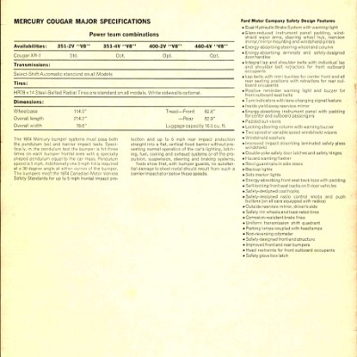 1974 Mercury Cougar XR-7 Brochure Canada 08