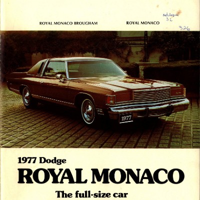 1977 Dodge Royal Monaco Foldout - Canada 1977 Dodge Royal Monaco Foldout - Canada