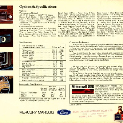 1977 Mercury Marquis Brochure Canada 12