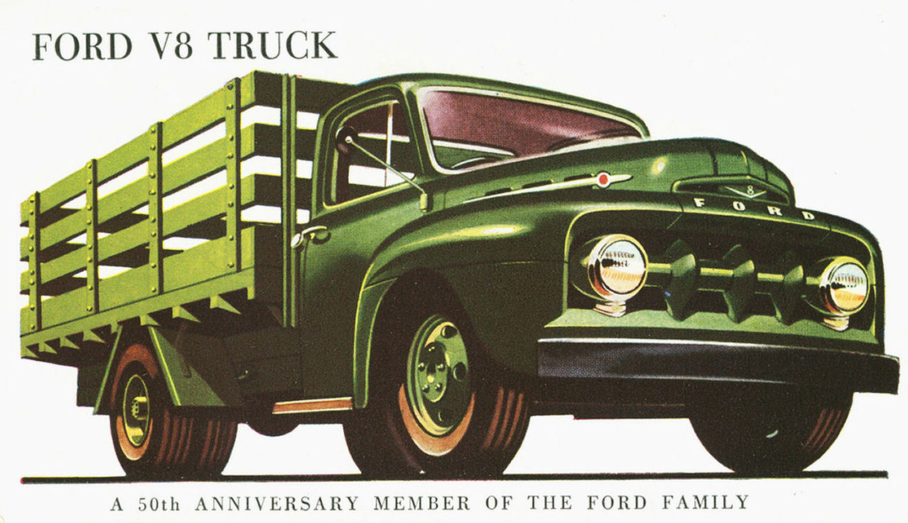 1952 Ford Stake Truck Postcard.jpg-2022-12-7 13.5.33